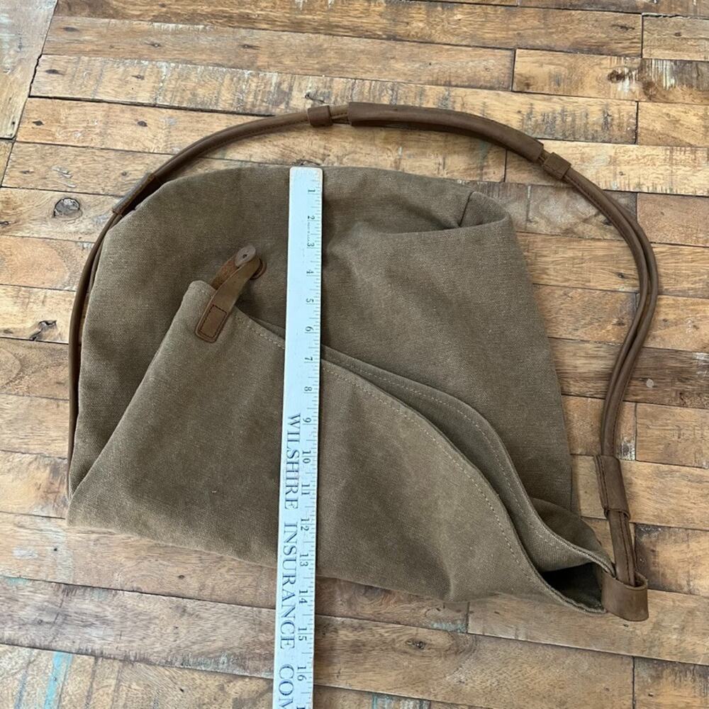 Gootium Canvas Unisex Crossbody Shoulder Bag Asymmetrical Fold-Over Flap - Picture 10 of 12